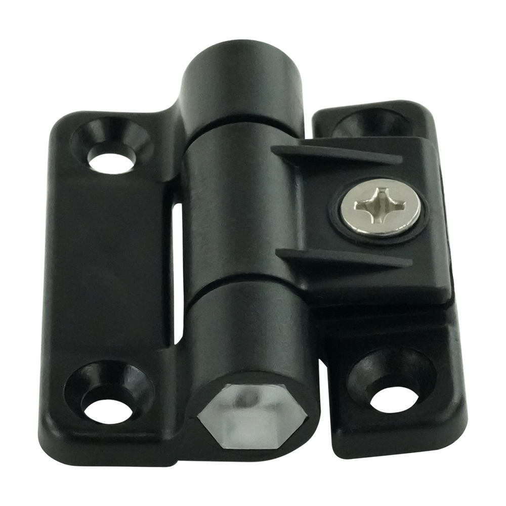 Plastic polyamide locking lever hinges black grey button