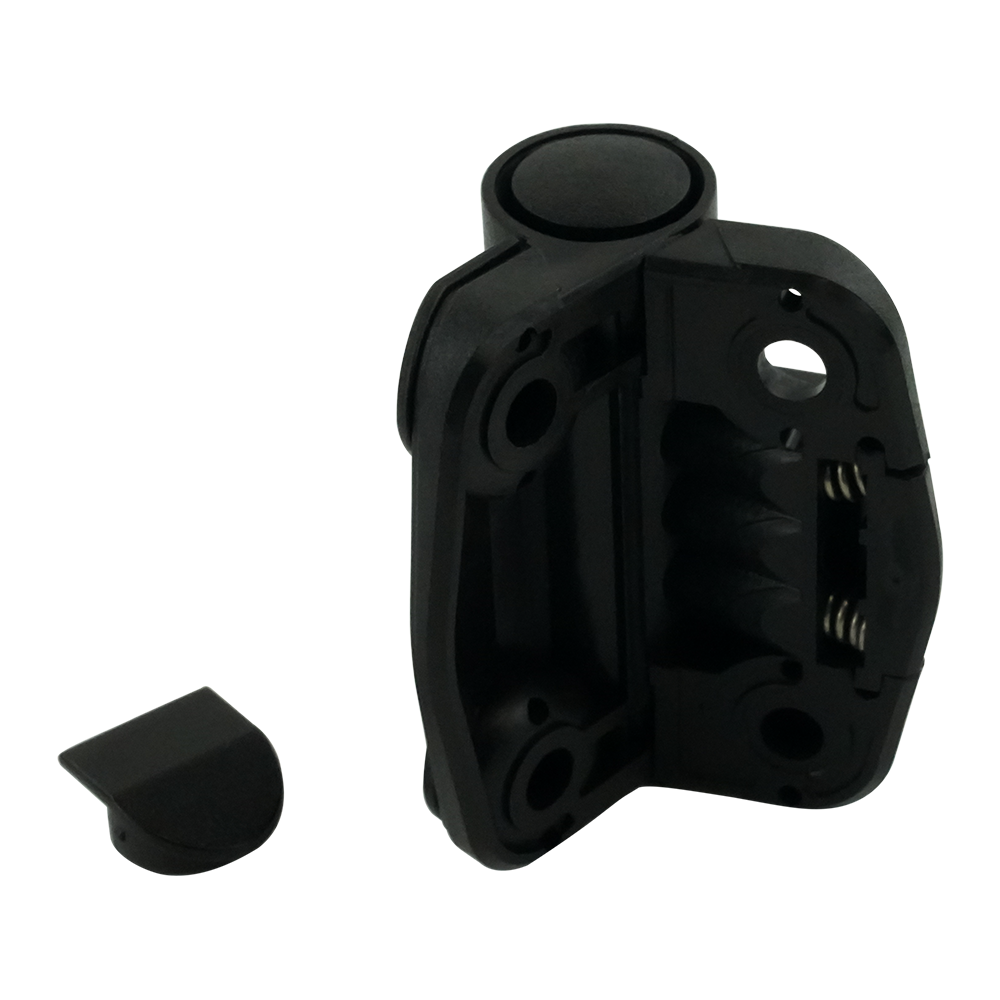 Plastic polyamide locking lever hinges black grey button