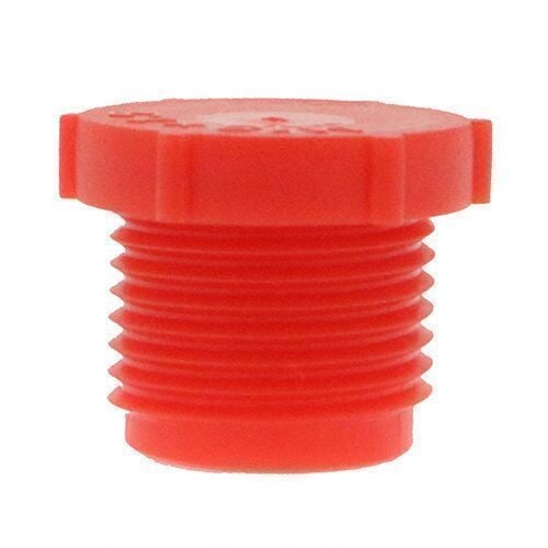 Threaded cap outlet plugs